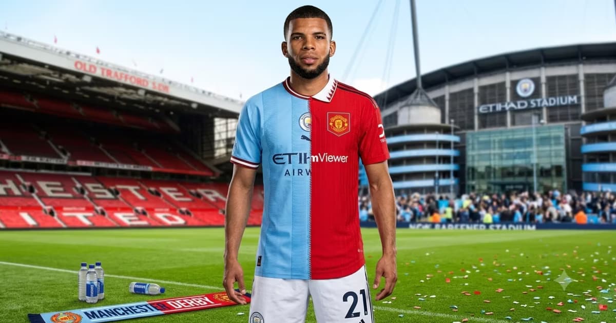 Pedro Vite con la camiseta de Manchester City y United