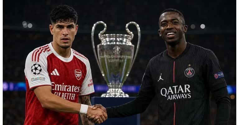 Piero Hincapié fue a buscar a Willian Pacho para felicitarlo por el título de la Champions League