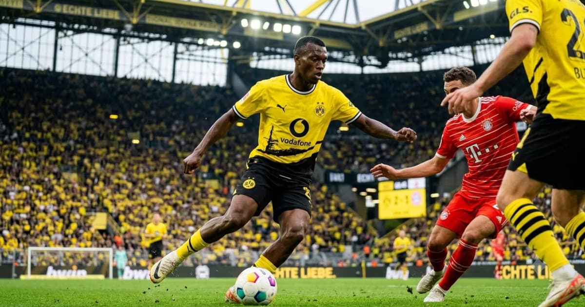 Justin Lerma jugando con el Dortmund