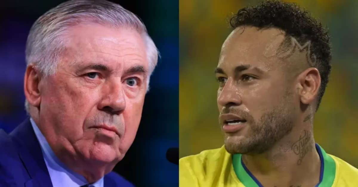 Carlos Ancelotti y Neymar en la Selección de Brasil