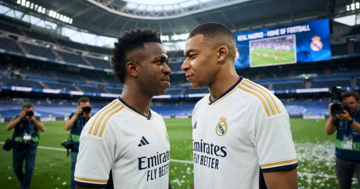 Vinicius Jr y Mbappé en el Real Madrid