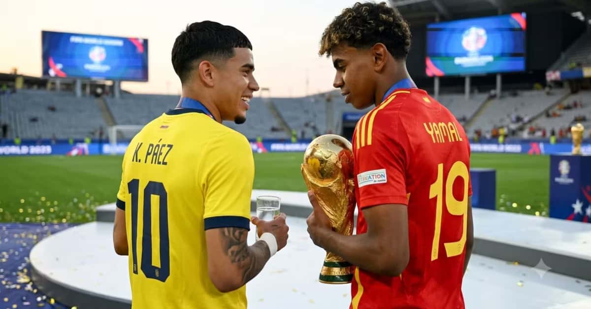 Kendry Páez y Lamine Yamal