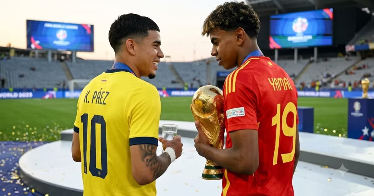 Kendry Páez y Lamine Yamal
