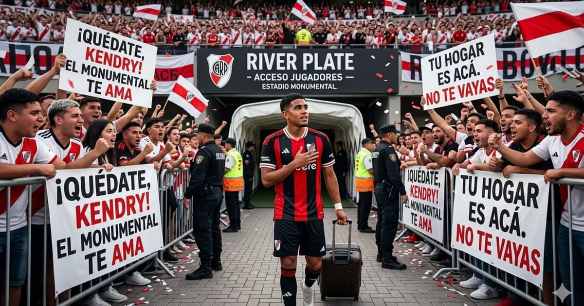 Kendry Páez saliendo de River Plate