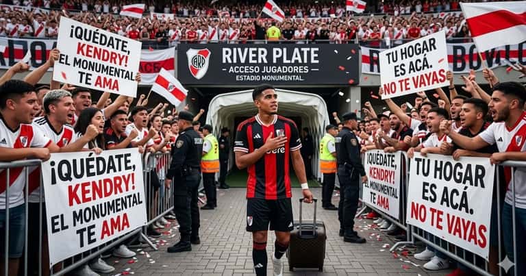 Los hinchas de River Plate pidieron que no se vaya Kendry Páez