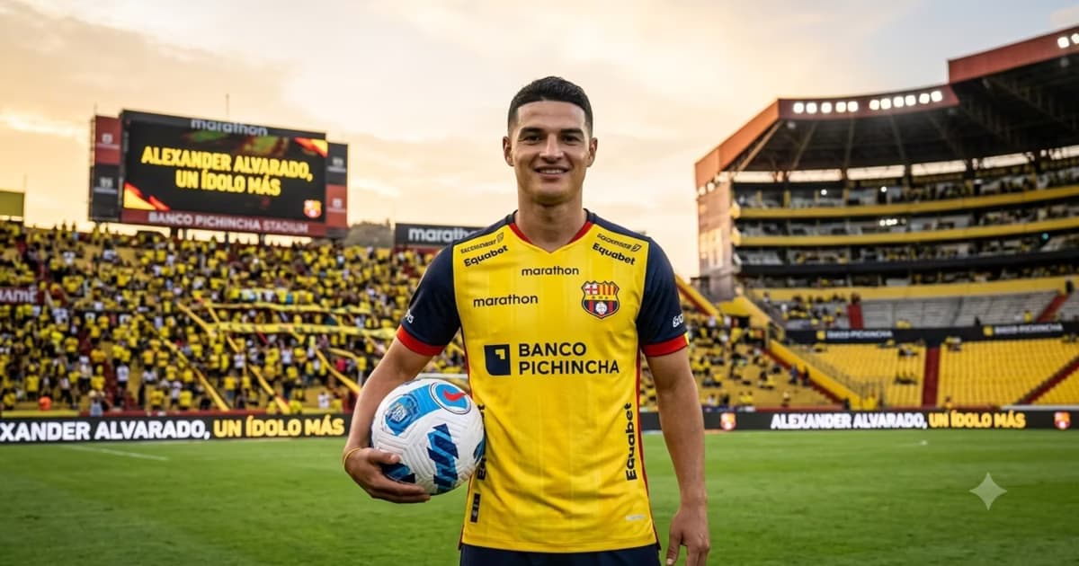 Alexander Alvarado con la camiseta de Barcelona SC