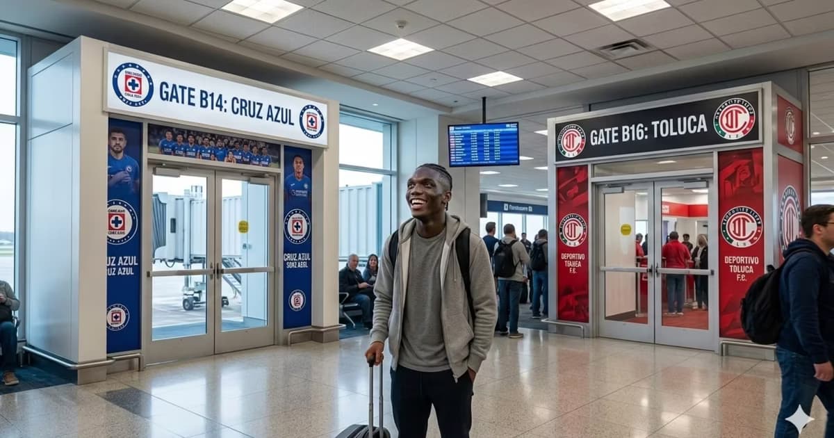 Allen Obando en un aeropuerto