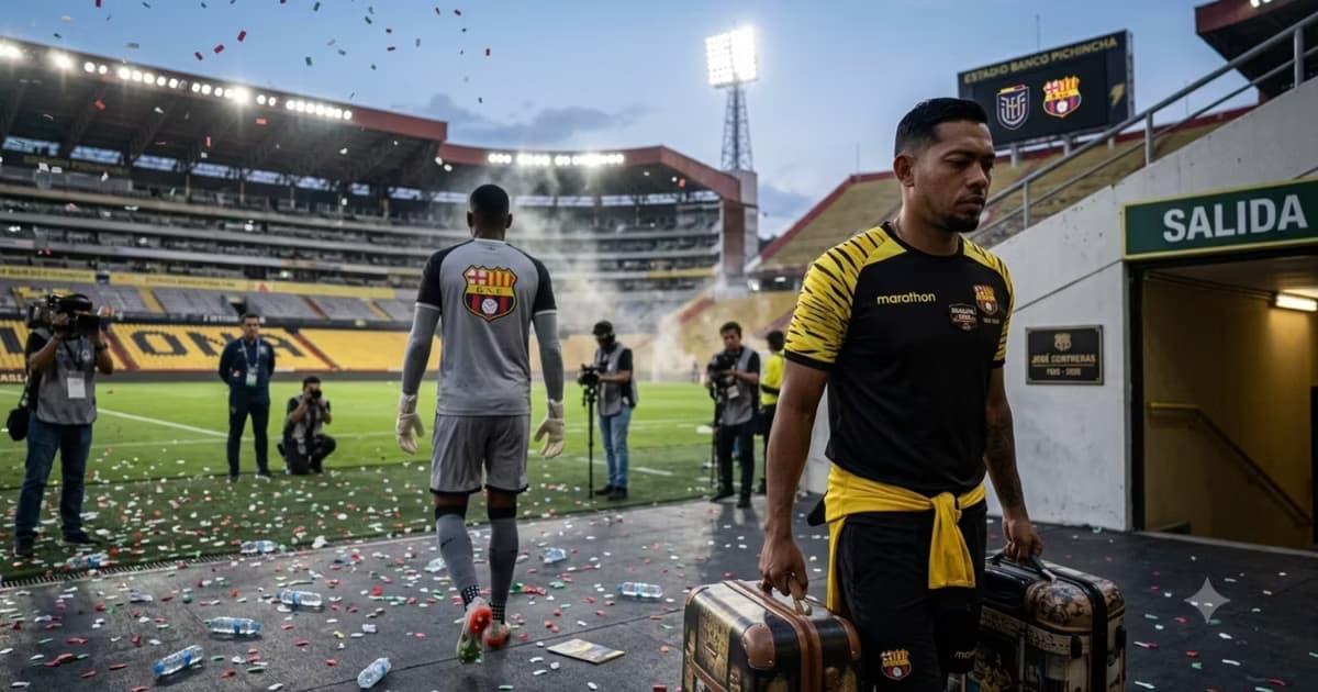 José Contreras saliendo de Barcelona SC