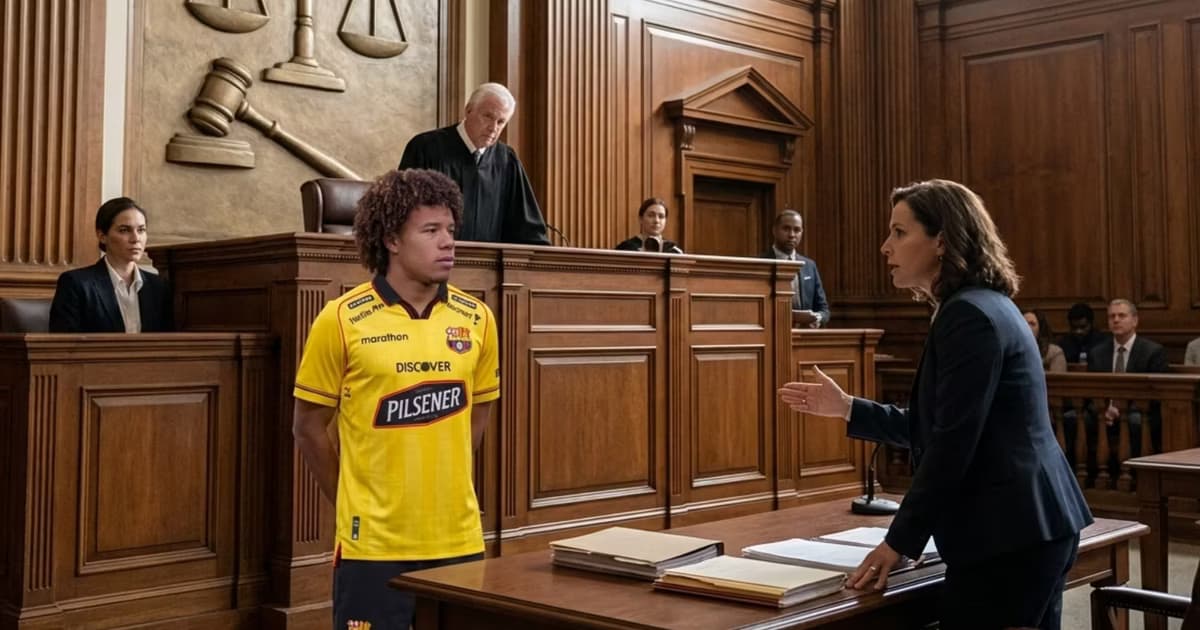 Erick Mendoza en un tribunal