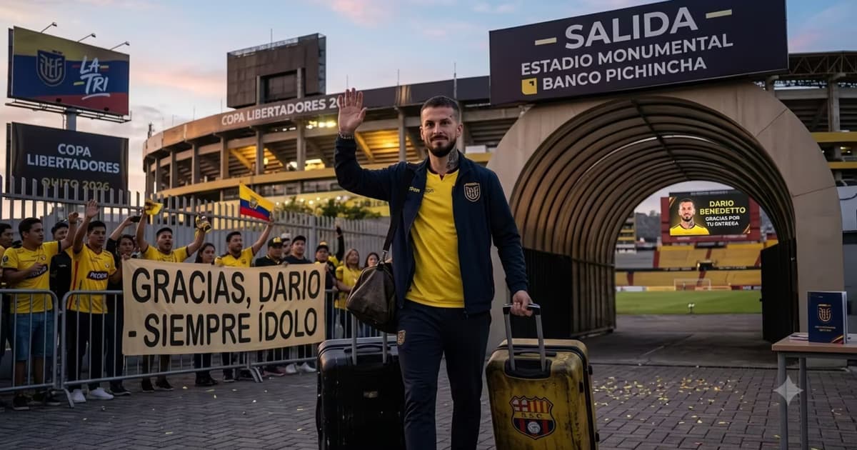 Dario Benedetto saliendo de BSC
