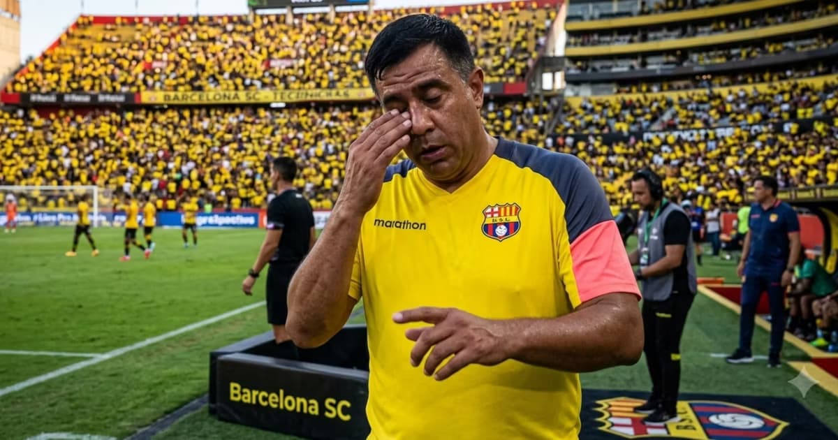 Cesar Farías cansado y tocándose la cara