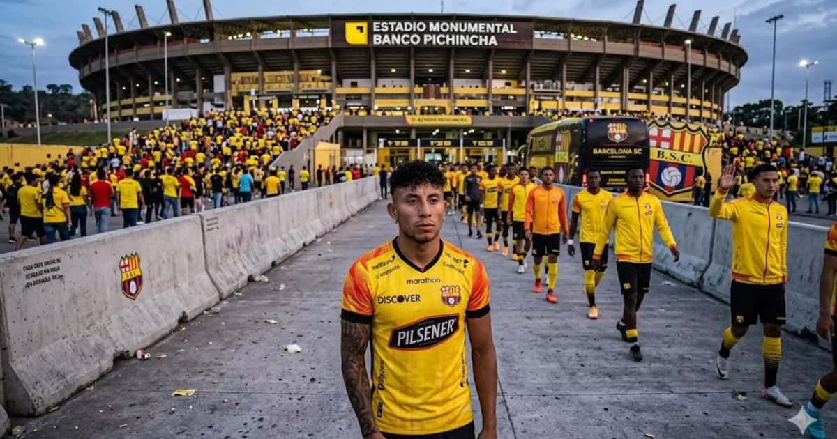 Joao Rojas afuera del estadio Monumental