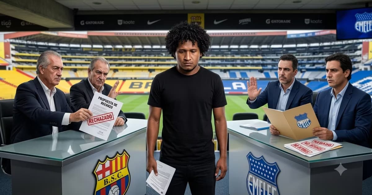 Christian Alemán siendo rechazado por Barcelona SC y Emelec