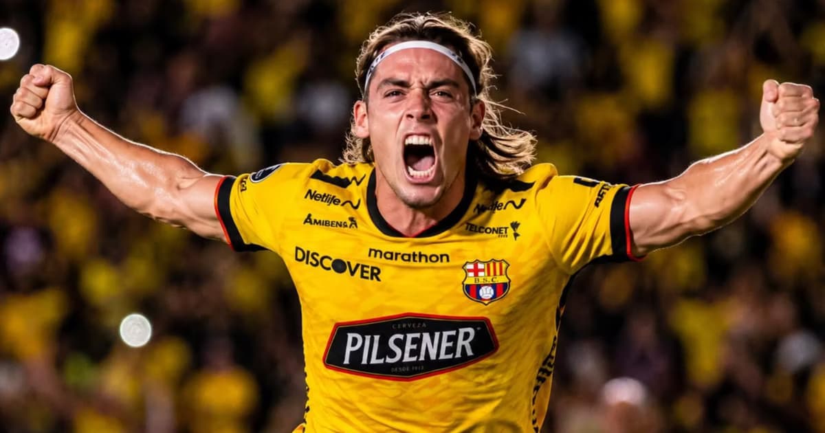 Claudio Spinelli con la camiseta de Barcelona SC