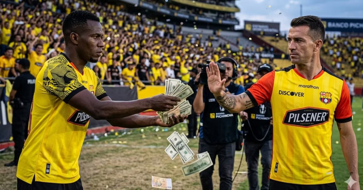 Narciso Mina dándole dinero a Damián Díaz