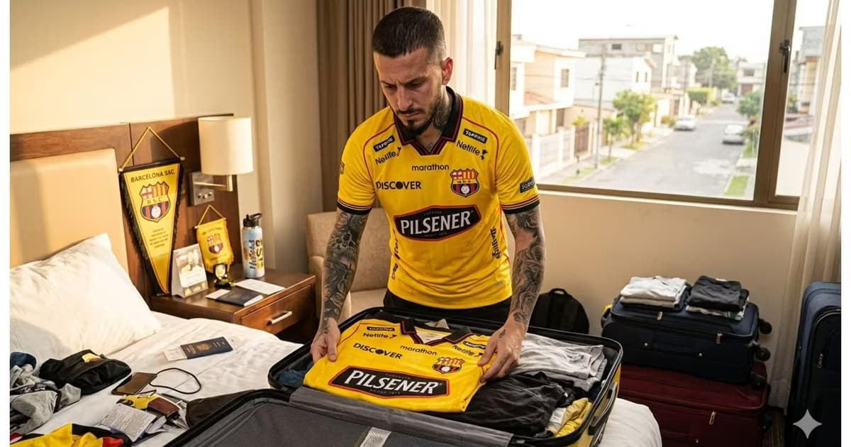 Benedetto alistando maletas de Barcelona