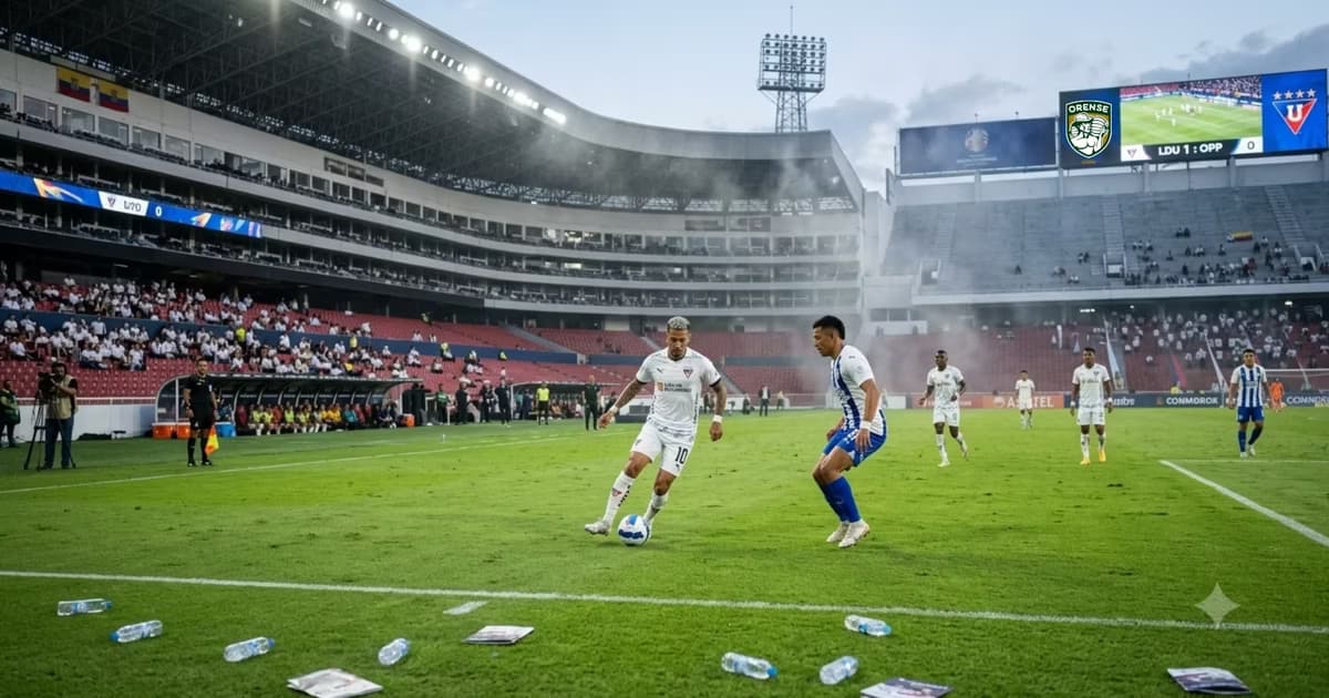 Liga de Quito y su estadio semi vacío