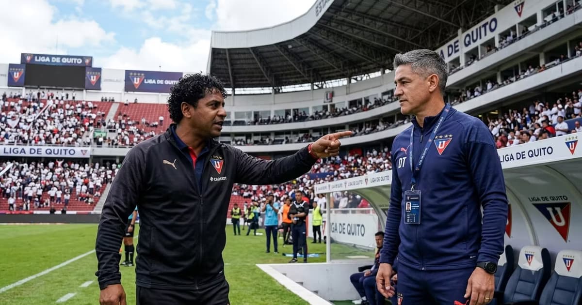 Franklin Salas y Norberto Araujo en LDU