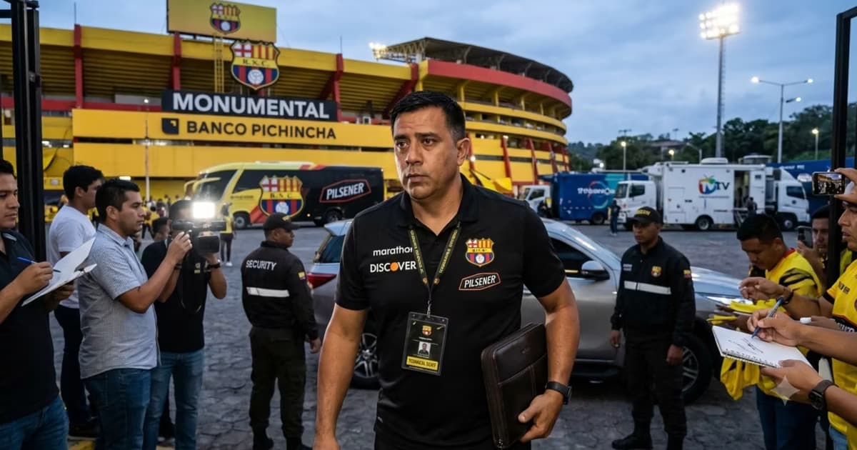 César Farías saliendo del Monumental