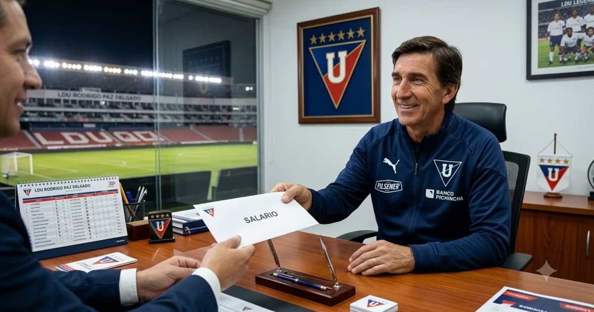 Gustavo Costas recibiendo su salario
