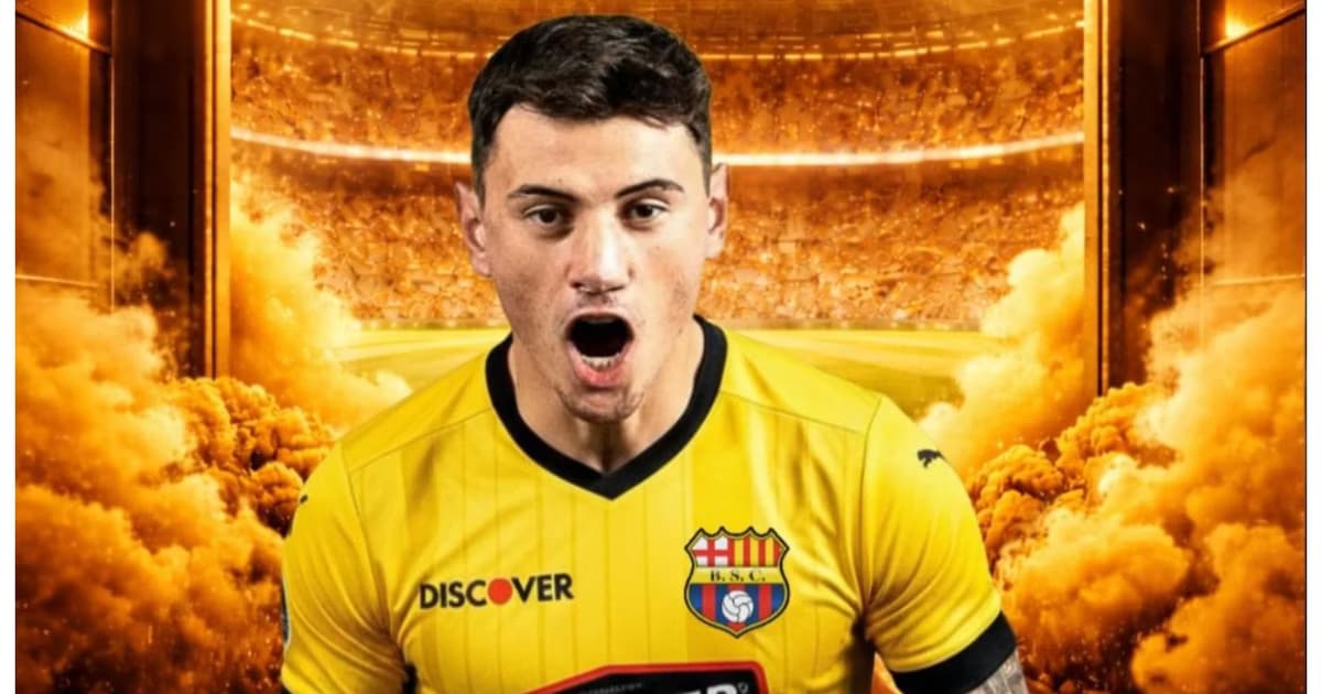 Toto Núñez con la camiseta de Barcelona SC