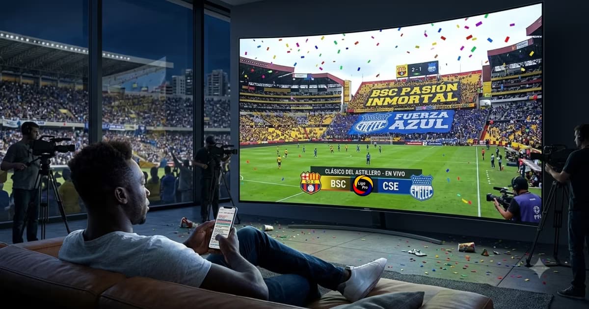 Felipe Caicedo viendo el Clásico del Astillero