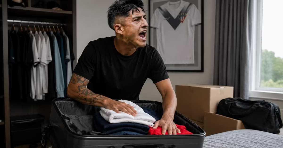 Fernando Cornejo haciendo las maletas