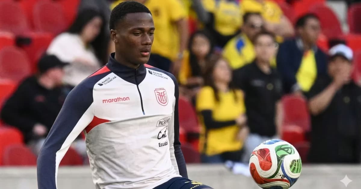 Fricio Caicedo con la selección de Ecuador