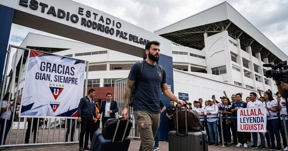 Gian Franco Allala saliendo de LDU