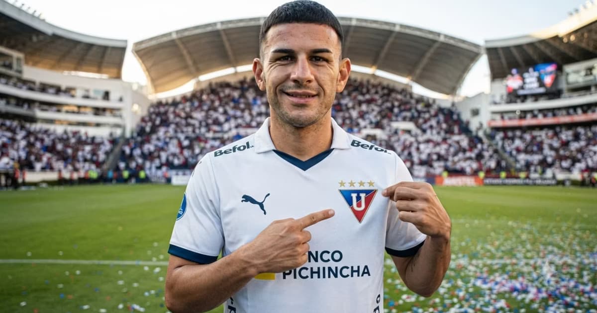 Giuliano Cerato con la camiseta de LDU