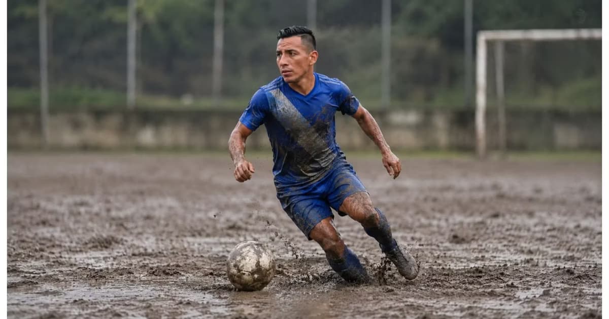 Holger Matamoros en el barro