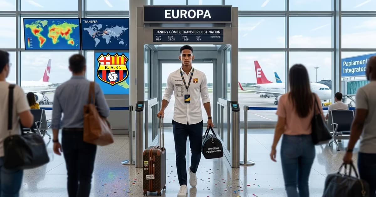 Jandry Gómez llegando a Europa