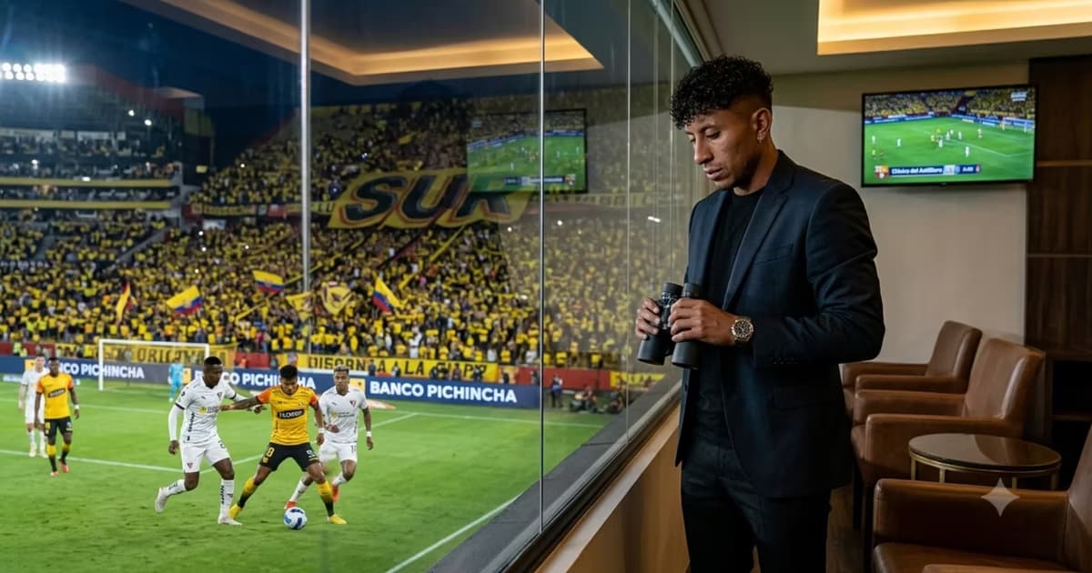 Joao Rojas viendo a Barcelona SC