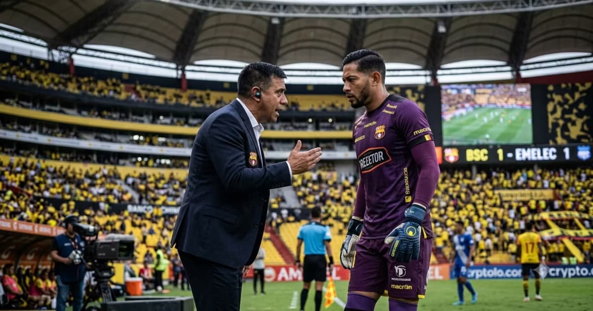 Cesar Farías y José Contreras en Barcelona SC