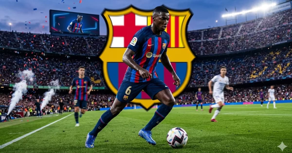 Josué Caicedo con el FC Barcelona