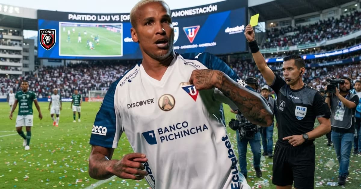 Deyverson recibiendo una amarilla