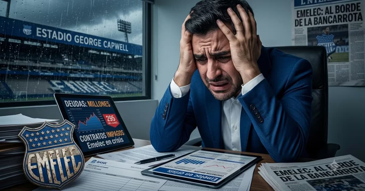 José David Jiménez sufriendo por Emelec