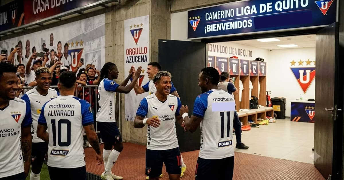 Los jugadores de LDU felices