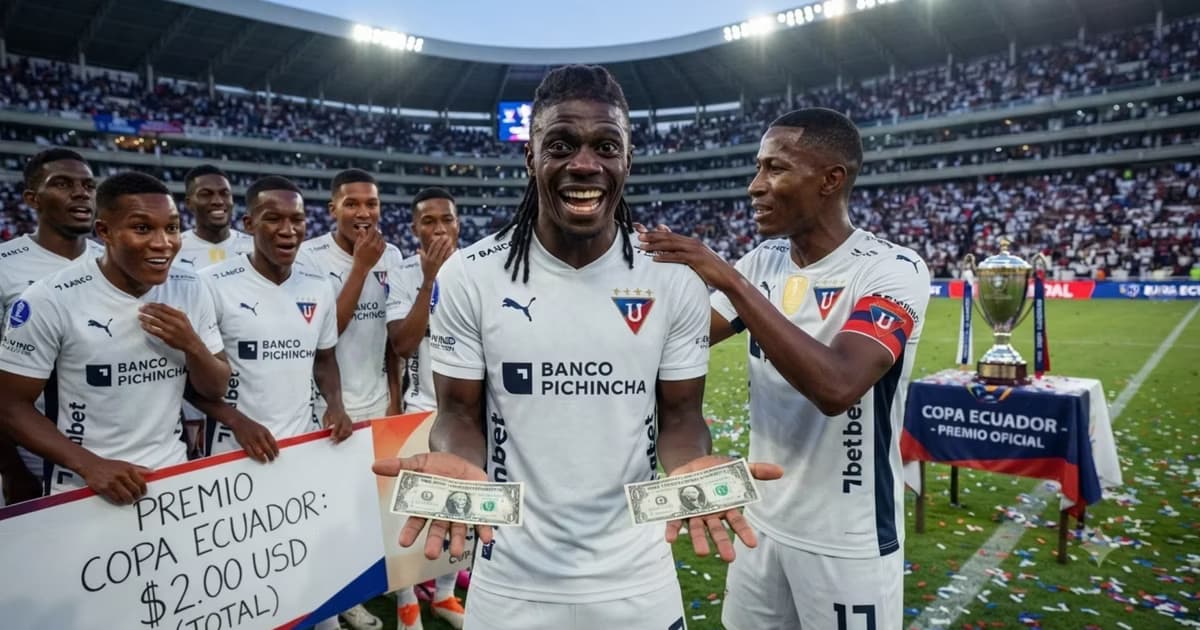 Liga de Quito recibiendo el premio de Copa Ecuador