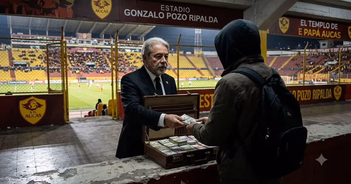 Isaac Alvzrez dándole dinero a una persona