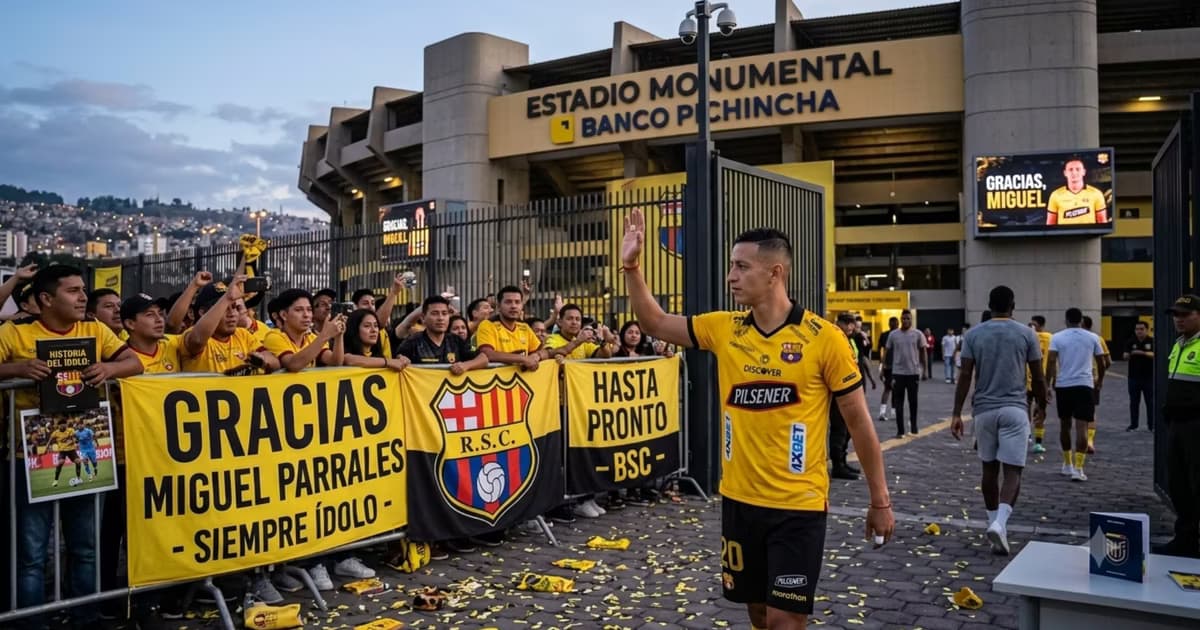 Miguel Parrales en la puerta de salida de BSC