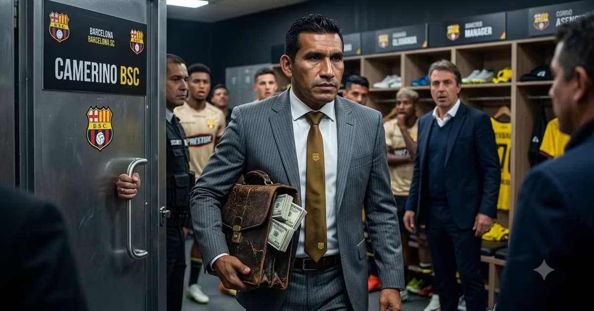 Nicolás Asencio en el camerino de Barcelona SC