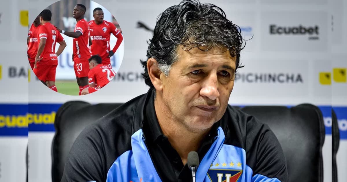 Pato Hurtado ante los medios tras la derrota de LDU