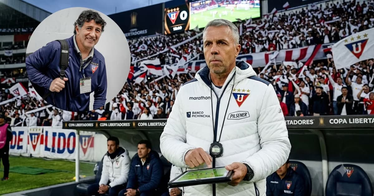 Gustavo Alvarez y Patricio Hurtado en LDU