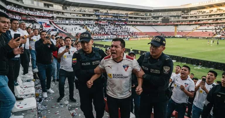 Polémica en Casa Blanca: retiran a un hincha tras reclamar a Tiago Nunes