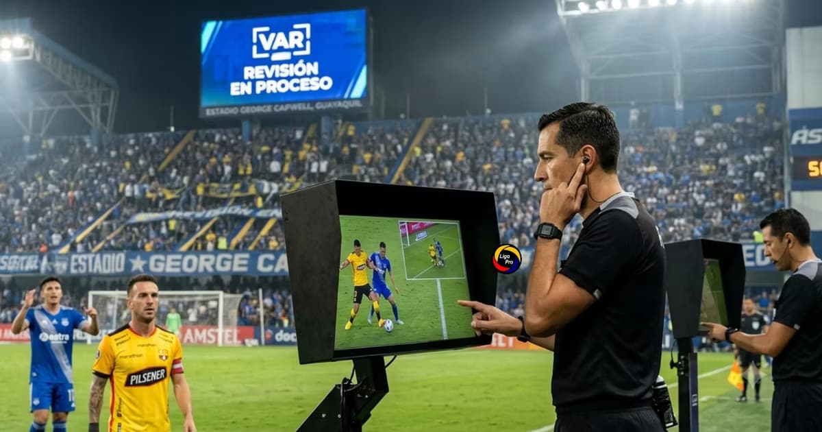 El arbitro viendo el VAR