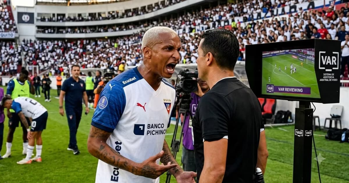 Deyverson enojado con el árbitro