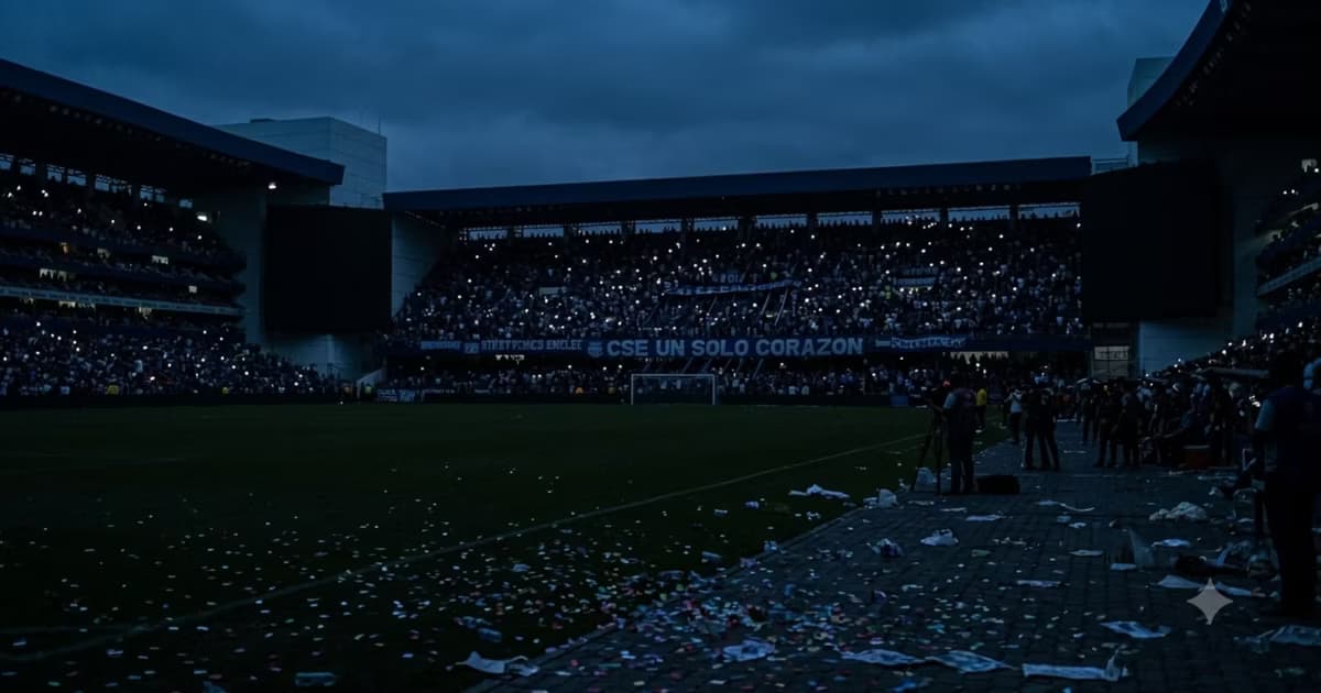 El estadio Capwell sin luz