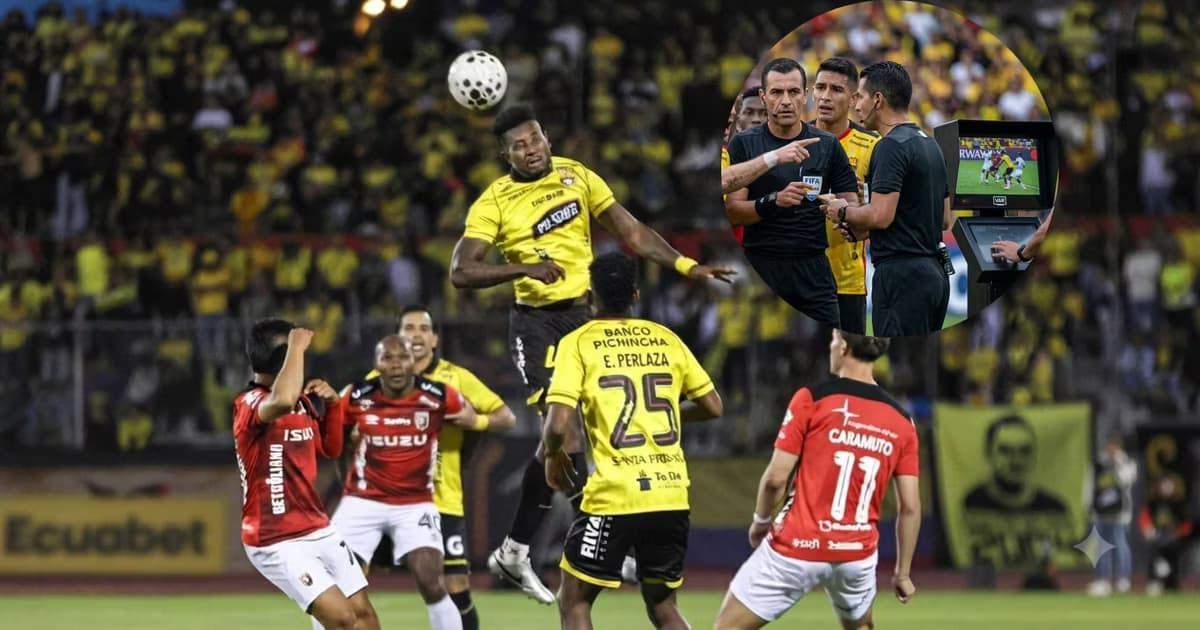Barcelona SC contra Leones FC y el arbitro y el VAR