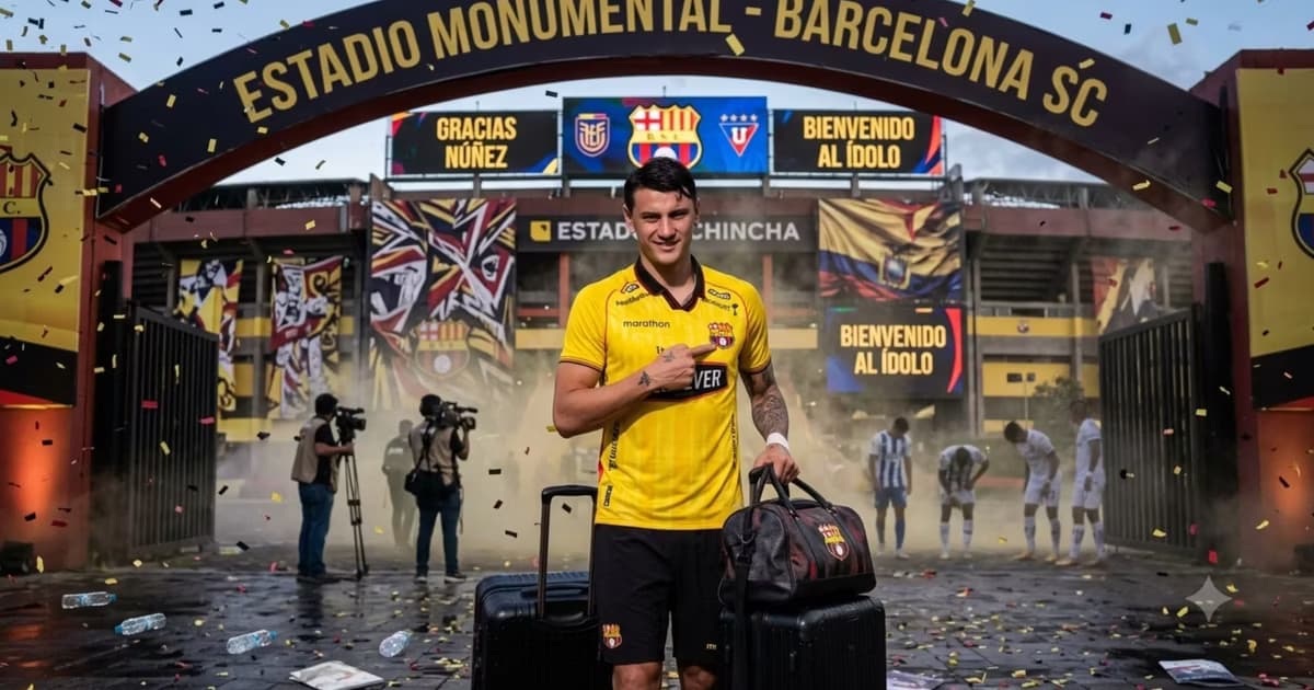 Sergio Núñez saliendo de Barcelona SC